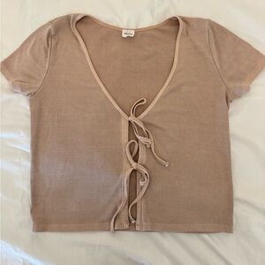 Wilfred Aritzia front tie shirt